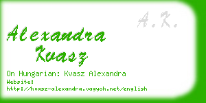 alexandra kvasz business card